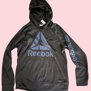 Reebok Black Hoodie with Blue Logo